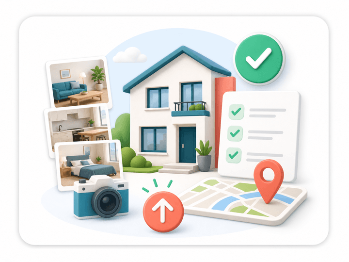 Property listing setup illustration