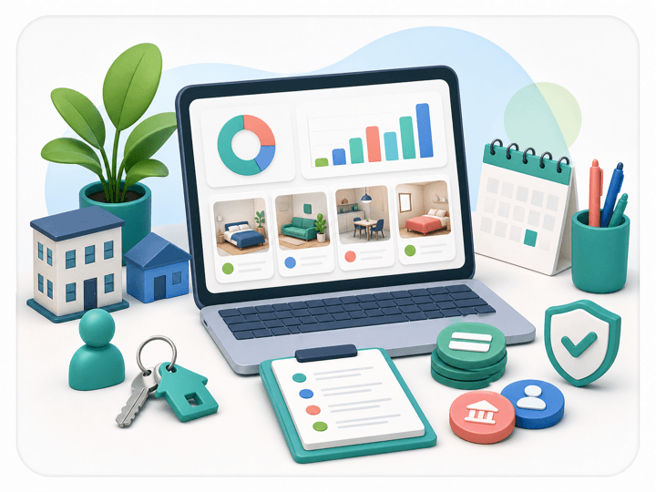 Property operations dashboard illustration