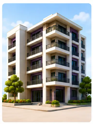 Modern multi-storey apartment building