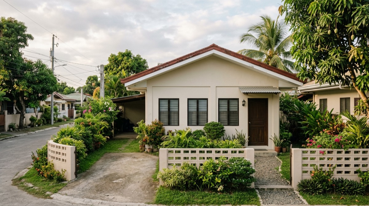 Family rental house in a Philippine neighborhood